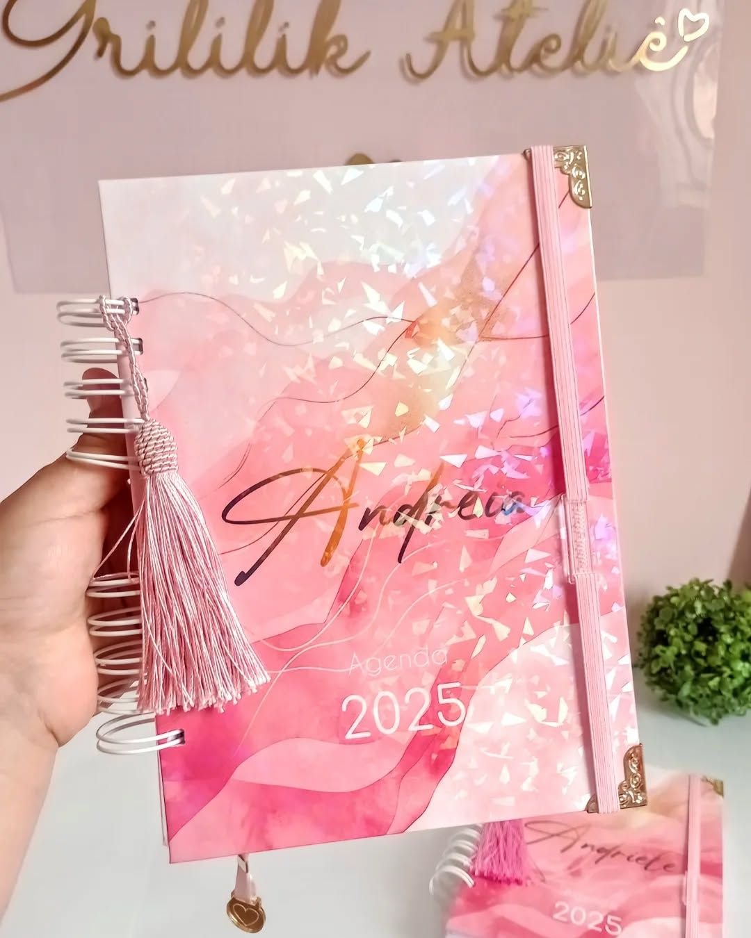 Agenda Rose Brilhante
